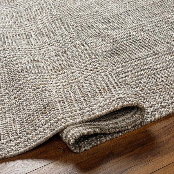 Hope HOP-2300 9' x 12' Handmade Rug HOP2300-912  White, Medium Gray, Taupe, Brown, Light Brown Surya