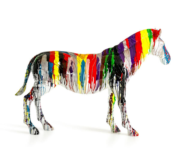 VIG Furniture Modrest Large Rainbow Zebra Sculpture VGTHTH-171