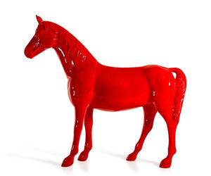 VIG Furniture Modrest Red Full Size Horse Sculpture VGTHSV-001-RED