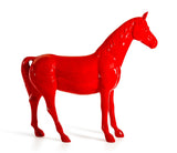 VIG Furniture Modrest Red Full Size Horse Sculpture VGTHSV-001-RED