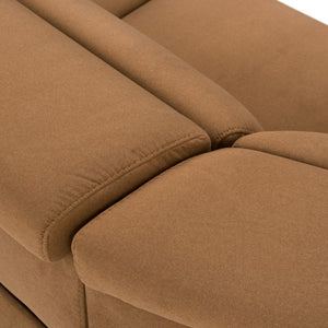 VIG Furniture Horton Brown Vesper Tobacco L-Shaped Power Sectional W/ 3 Electric Recliners, Adjustable Heads VGKV-KM.6372-BRN
