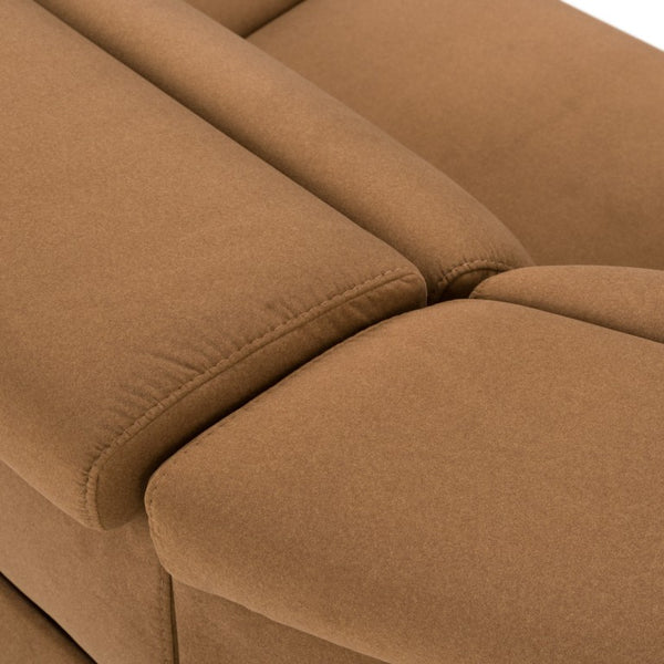 VIG Furniture Horton Brown Vesper Tobacco L-Shaped Power Sectional W/ 3 Electric Recliners, Adjustable Heads VGKV-KM.6372-BRN