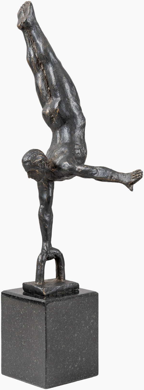 Surya Homo Sapiens Hos-003 14"H Decorative Sculpture - Modern Minimalist Art For Home & Office Decor Black Iron,Granite Hos004-1463