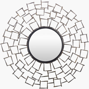 Surya Horus 13" Hand-finished Accent Mirror – Elegant Metal Design For Modern Home Decor & Style Frame, Metallic ,Bronze Iron Hou001-3535