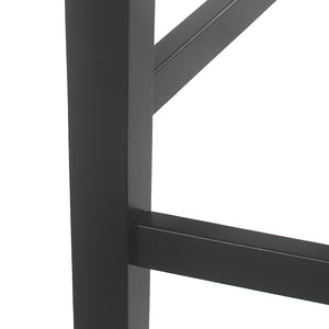 English Elm Christopher Knight Home® - Farmhouse Upholstered Wood Counter Stools Set of 2 — Rustic Ladderback PU Seats, Rubberwood Frame, Cozy Comfort Black 69005.00BLK