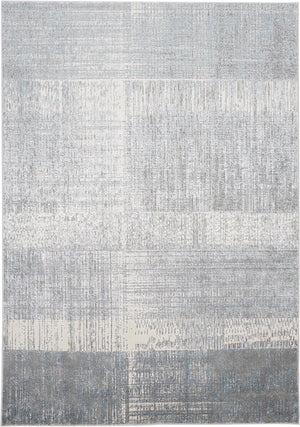 Feizy Rugs Azure Contemporary Abstract Area Rug – Stain & Fade Resistant, Power Loomed For Durability & Style White,Gray,Blue Polyester,Polypropylene Azr3413fblubgef00