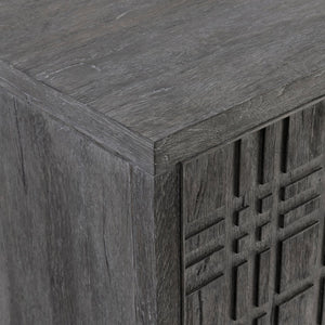 Bernhardt Bernhardt Tribeca Door Chest With Geometric Raised Front, White Oak Tadon Finish & Steel Base 333115