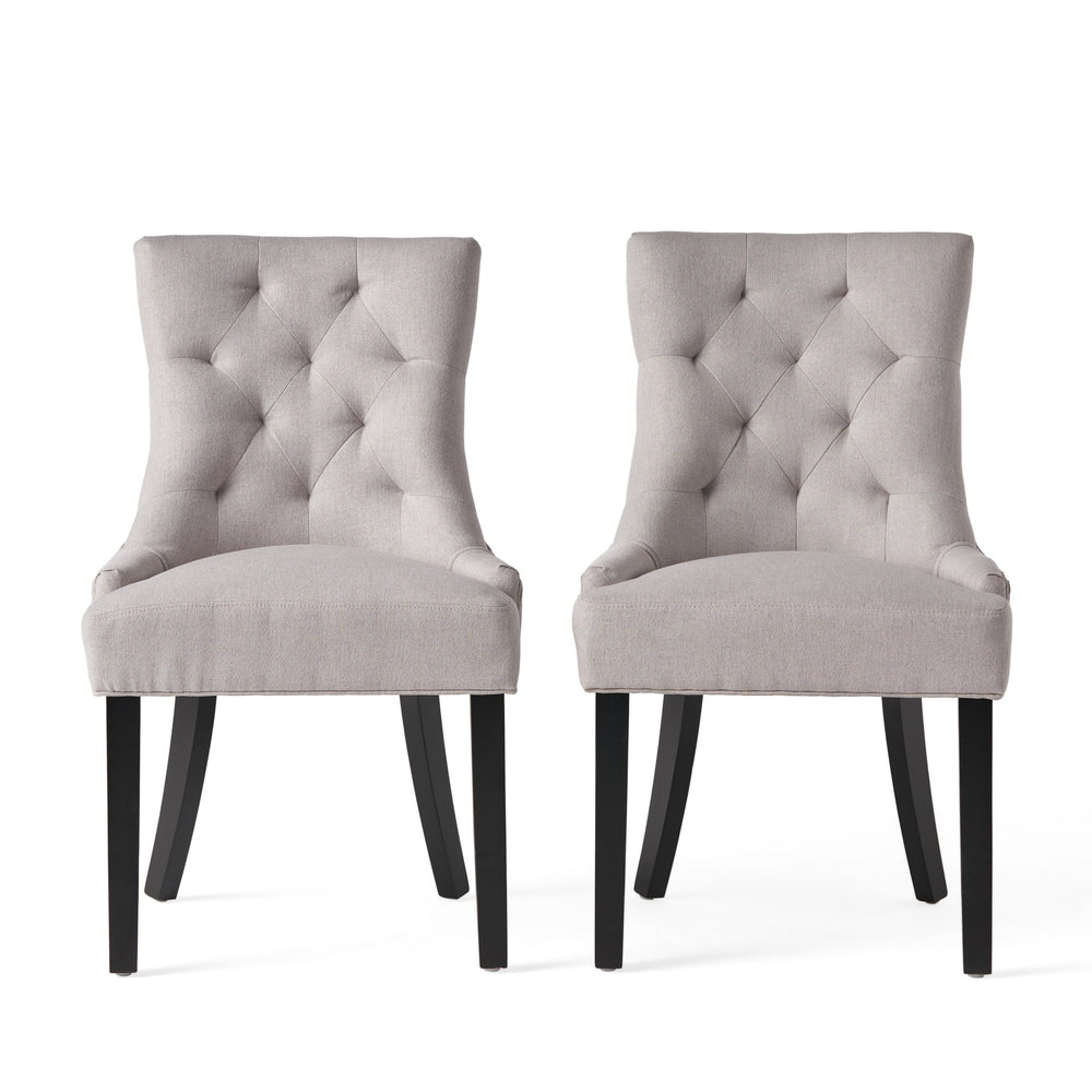 English Elm Cheney Tufted Upholstered Dining Chair Set with Solid Wood Legs for Modern Rooms 54181.00FLGY
