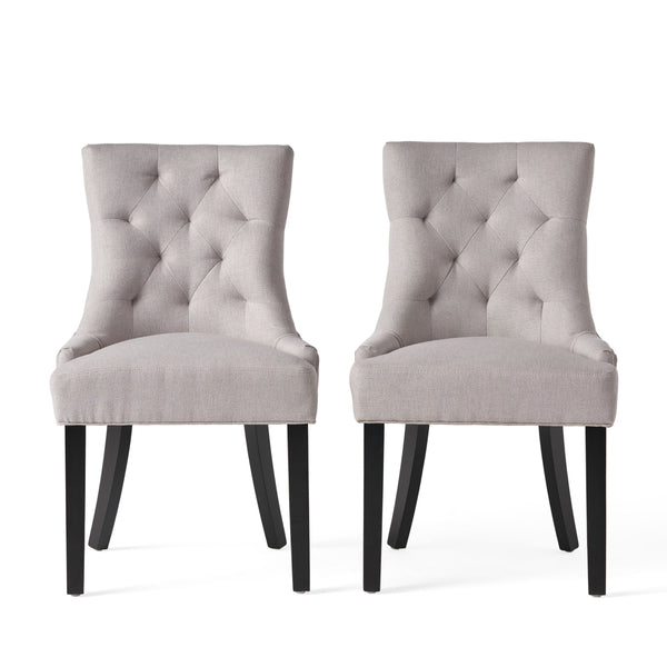 English Elm Cheney Tufted Upholstered Dining Chair Set with Solid Wood Legs for Modern Rooms 54181.00FLGY