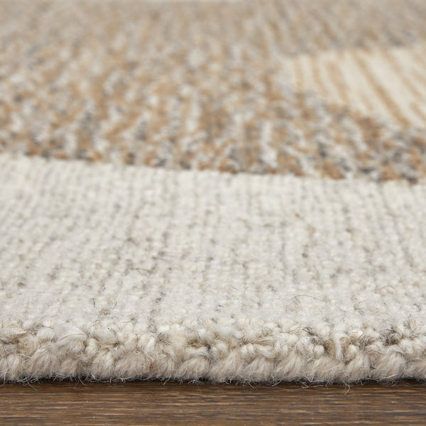 Feizy Rugs Pollock Hand-tufted Wool/Nylon Area Rug - Contemporary Geometric Design, Stain-resistant, Durable Brown,Tan,Ivory Wool,Nylon Plk8951fbrnbgej00