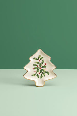Lenox Hosting The Holidays Tree Plate Red & Green, IVORY PORCELAIN 879592