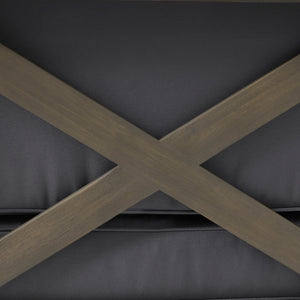 English Elm Christopher Knight Home® - Brava X-Back Right Corner Bench For Outdoor Spaces – Stylish Acacia Wood With Water-Resistant Cushions 57968.00DGY-57968.00DGY