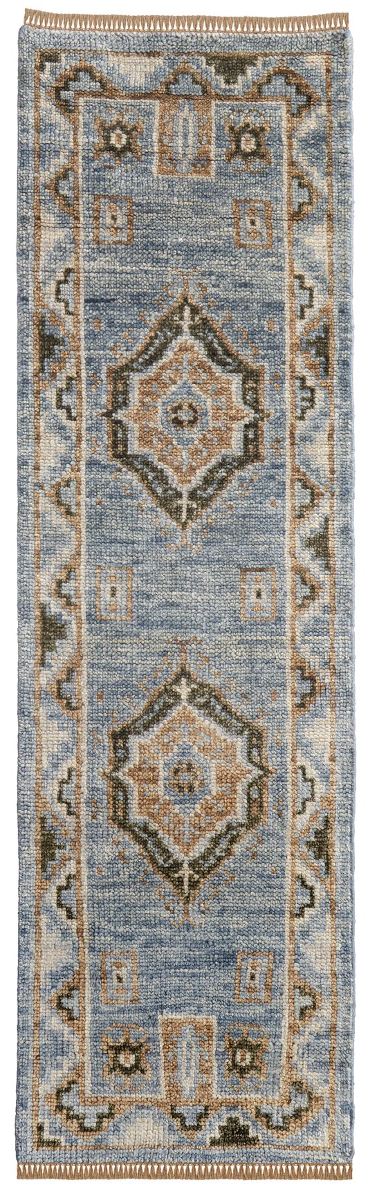 Feizy Rugs Fillmore Traditional Hand-knotted Wool Rug - Artisan Crafted Medallion Design With Rich Colors Blue,Green Wool Fil6935fblugrni11