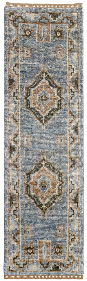 Feizy Rugs Fillmore Traditional Hand-knotted Wool Rug - Artisan Crafted Medallion Design With Rich Colors Blue,Green Wool Fil6935fblugrni11