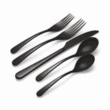 Lenox Oneida Kenbrook Black Tumbled 20 Piece Everyday Flatware Set, Service for 4 Metallic, BLACK METAL 894805