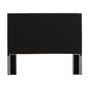 Homelegance By Top-Line Thorin Wingback Button Tufted Linen Fabric Headboard Grey Linen