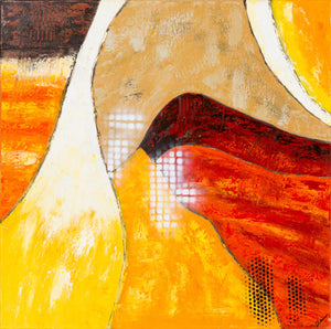 Surya Wall Decor Hpo-5006: Stunning 32” X 32” Framed Art For Elegant Home Interiors, Usa-made Main, Yellow Canvas Hpo5017-3232