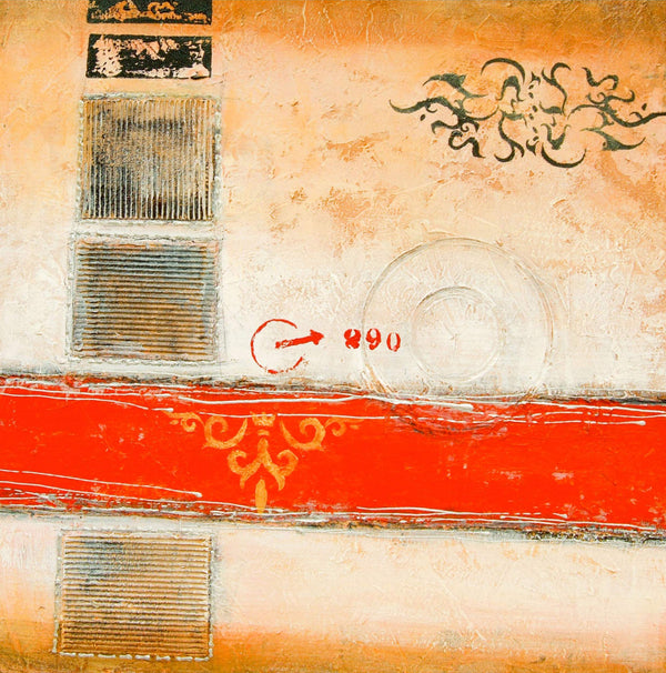 Surya Wall Decor Hpo-5006: Stunning 32” X 32” Framed Art For Elegant Home Interiors, Usa-made Main, Red Canvas Hpo5019-3232