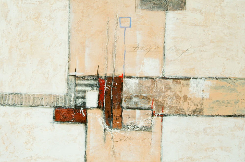 Surya Wall Decor Hpo-5006: Stunning 32” X 32” Framed Art For Elegant Home Interiors, Usa-made Main, Cream Canvas Hpo5044-4872