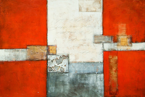 Surya Wall Decor Hpo-5006: Stunning 32” X 32” Framed Art For Elegant Home Interiors, Usa-made Main, Red Canvas Hpo5045-4872