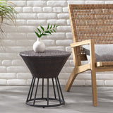 Christopher Knight Home® - Noble House - Crete Multibrown Wicker Outdoor Accent Table