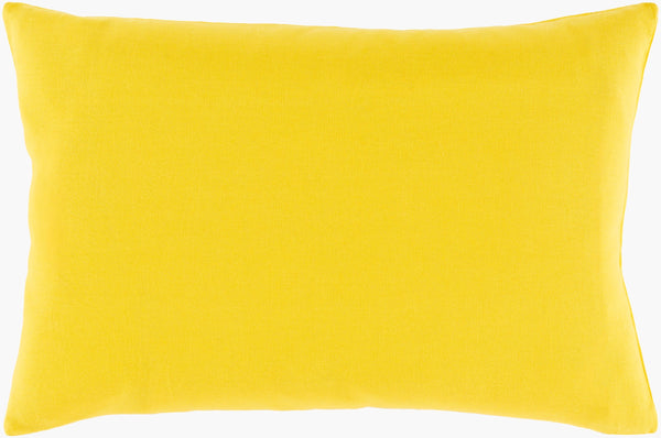 Surya Happy Hpp-001 13"L X 20"W Durable Cotton Lumbar Pillow - Modern Decor Charm & Comfort Guaranteed! Yellow Cotton,Cotton Hpp001-1320