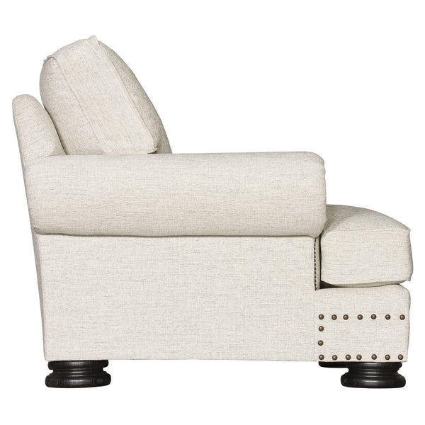 Bernhardt Bernhardt Foster Chair — Made-To-Order Plush Seat With Nailhead Trim, Rolled Arms & Wide Wood Legs B5172G