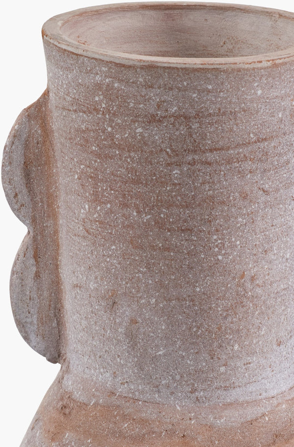 Surya Harappa Vase – 18"H Terracotta Decorative Accent For Bohemian Home Decor & Timeless Style Gray Terracotta Hpr001-1888