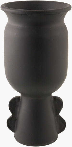 Surya Harappa Vase – 18"H Terracotta Decorative Accent For Bohemian Home Decor & Timeless Style Black Terracotta Hpr003-1888