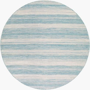 Livabliss Hampton Flatweave Polypropylene Area Rug Geometric Modern Indoor Outdoor Durable Ivory, Medium G 7'8" x 7'8" Round HPT2303-77RD