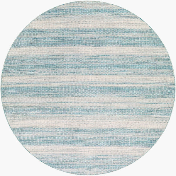 Livabliss Hampton Flatweave Polypropylene Area Rug Geometric Modern Indoor Outdoor Durable Ivory, Medium G 7'8" x 7'8" Round HPT2303-77RD