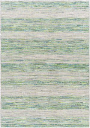Livabliss Hampton Flatweave Polypropylene Area Rug Machine Woven Geometric Indoor Outdoor Ivory, Emerald 7'8" x 7'8" Square HPT2304-77SQ