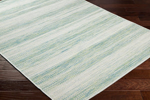 Livabliss Hampton Flatweave Polypropylene Area Rug Machine Woven Geometric Indoor Outdoor Ivory, Emerald 7'8" x 7'8" Square HPT2304-77SQ