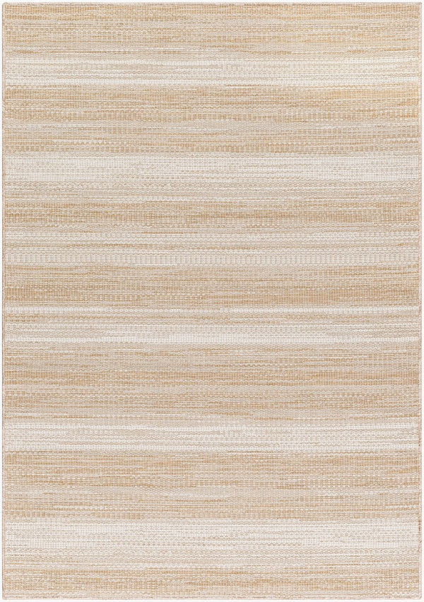 Livabliss Hampton Flatweave Polypropylene Area Rug Turkish Machine Woven Indoor Outdoor Patio Ivory, Brown 7'8" x 7'8" Square HPT2305-77SQ