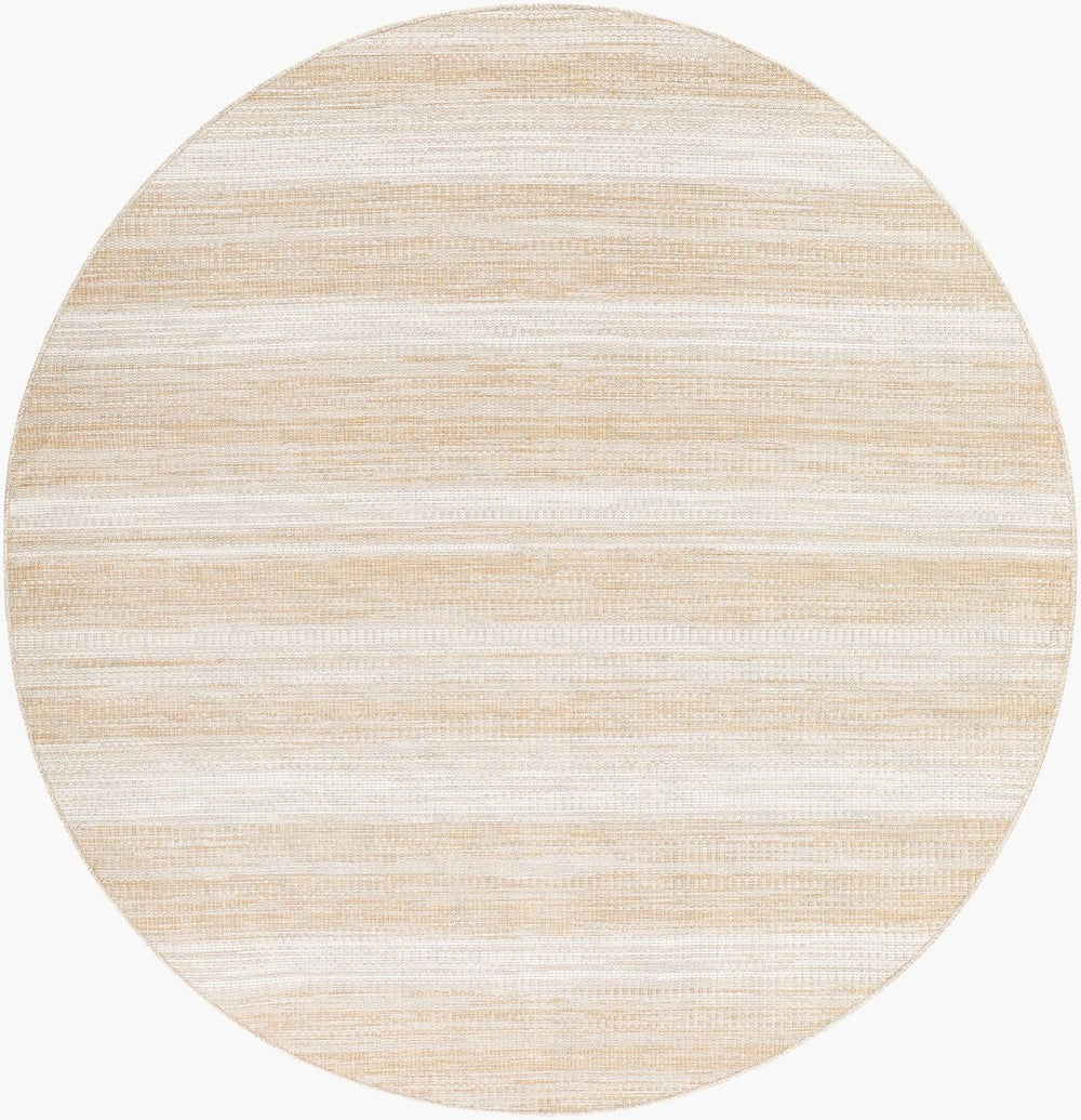 Livabliss Hampton Flatweave Polypropylene Area Rug Turkish Machine Woven Indoor Outdoor Patio Ivory, Brown 7'8" x 7'8" Round HPT2305-77RD