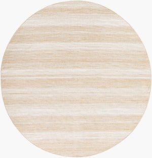 Livabliss Hampton Flatweave Polypropylene Area Rug Turkish Machine Woven Indoor Outdoor Patio Ivory, Brown 7'8" x 7'8" Round HPT2305-77RD
