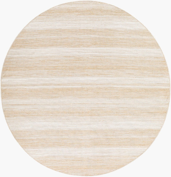Livabliss Hampton Flatweave Polypropylene Area Rug Turkish Machine Woven Indoor Outdoor Patio Ivory, Brown 7'8" x 7'8" Round HPT2305-77RD