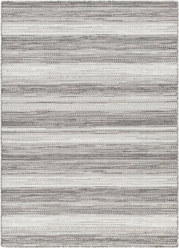 Livabliss Hampton Flatweave Polypropylene Area Rug Geometric Indoor Outdoor High Traffic Floor Accent Ivory, Black 8'11" x 12' HPT2306-81112