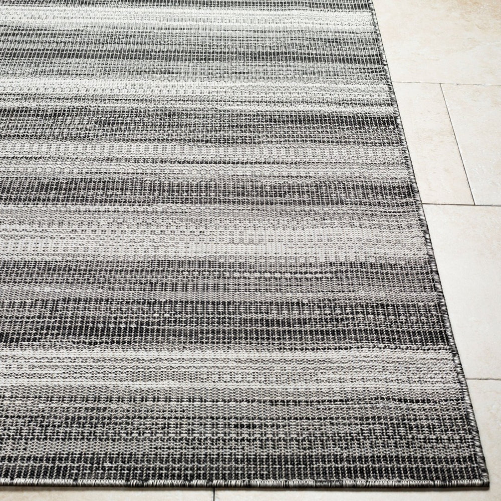 Livabliss Hampton Flatweave Polypropylene Area Rug Geometric Indoor Outdoor High Traffic Floor Accent Ivory, Black 7'8" x 7'8" Round HPT2306-77RD