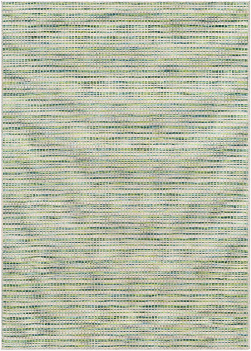 Livabliss Hampton Flatweave Polypropylene Area Rug Geometric Low Profile Indoor Outdoor Floor Ivory, Emerald 7'8" x 7'8" Round HPT2307-77RD