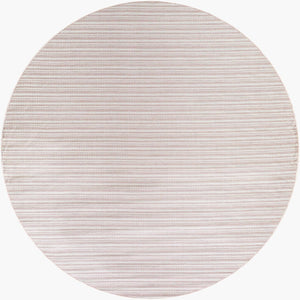 Livabliss Hampton Flatweave Polypropylene Area Rug Turkish Woven Indoor Outdoor Floor Accent Ivory, Plum 7'8" x 7'8" Round HPT2312-77RD