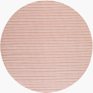 Livabliss Hampton Flatweave Polypropylene Area Rug Machine Woven for Indoor Outdoor Living Spaces Ivory, Red 7'8" x 7'8" HPT2315-77RD