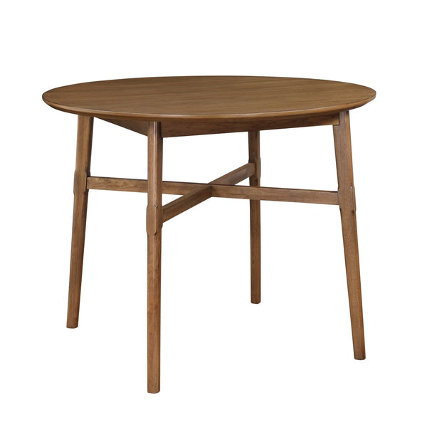 English Elm Steve Silver - Oslo Round Counter Table in Dark Brown Wood with Hairpin Legs, Knife Edge Top, Seats Four Comfortably B081P157023