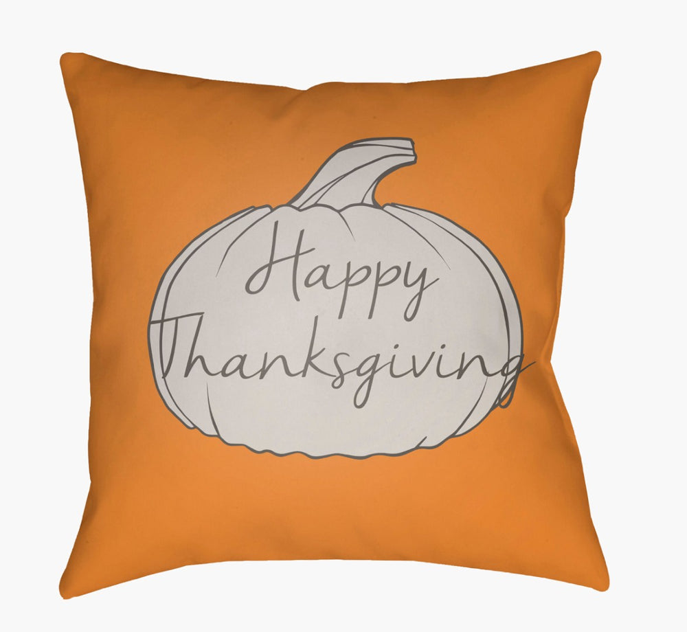 Livabliss Happy Thanksgiving Woven Polyester Throw Pillow Autumn Seasonal Sofa Accent HPY002-1818