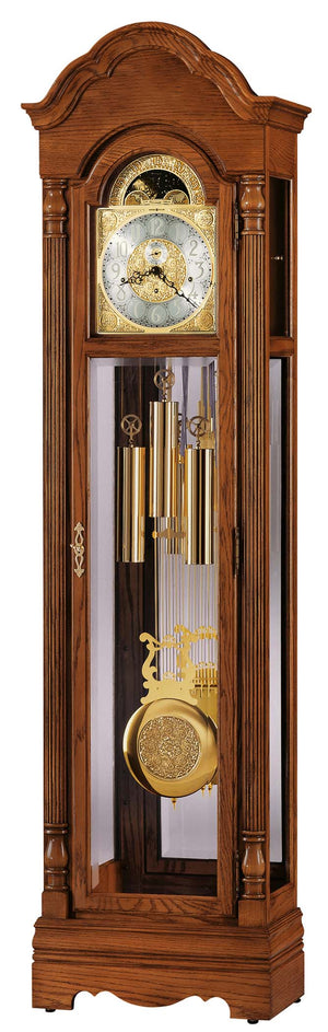Hekman Furniture Greenleigh Grandfather Clock - Elegant Aden Oak Design With Polished Brass Pendulum & Chiming Features Aden Oak ,Ridgway (Yo) Greenleigh Grandfather Clock 2590-hekman