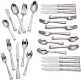 Gorham Column 45-Piece Stainless Steel Flatware Set, Dishwasher-Safe & Tarnish Resistant