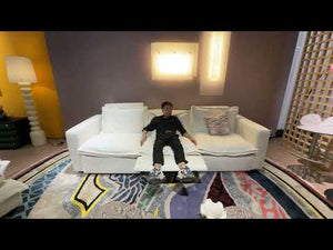 Vig Furniture Divani Casa Almagre - Elegant White Fabric Sofa With 3 Electric Recliners For Ultimate Comfort White  Vgev-g2315-wht