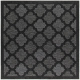 Nourison Easy Care NES01 Machine Made Flat Weave Solid Border Indoor/Outdoor Modern Outdoor Rug Charcoal Black, Charcoal Black 84% Polypropylene,16% Polyester 99446934925