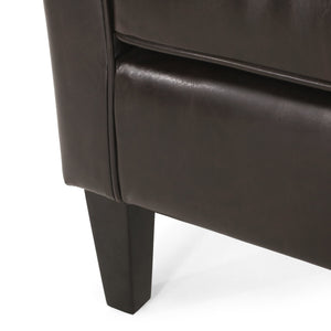 English Elm Club Chair Bonded Leather Tub Seat with Birch Legs for Modern Living Spaces 56991.00