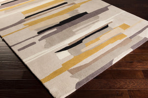 Surya Harlequin Hql-8002 Modern 9' X 12' Hand-tufted High Pile Rug In Nz Wool - Stylish & Durable Decor Gray Wool Hql8022-23